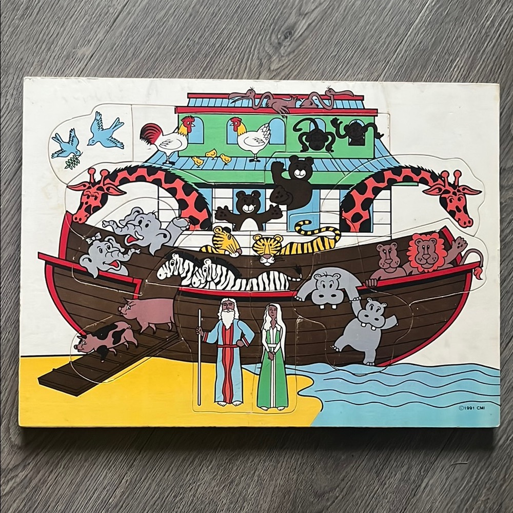 1991 Vintage Colorful Noah's Ark Puzzle